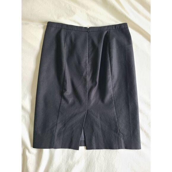 J. Crew Straight & Pencil Skirt Womens 10 Black 100% Cotton - Picture 4 of 5
